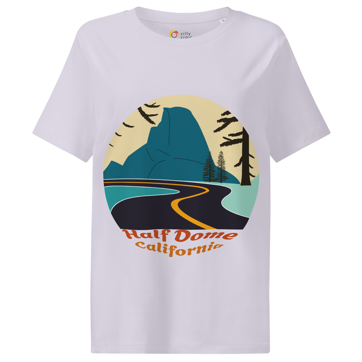 Half Dome women's t-shirt in Lavender – front print design
