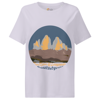 Tre Cime di Lavaredo women's t-shirt in Lavender – front print design