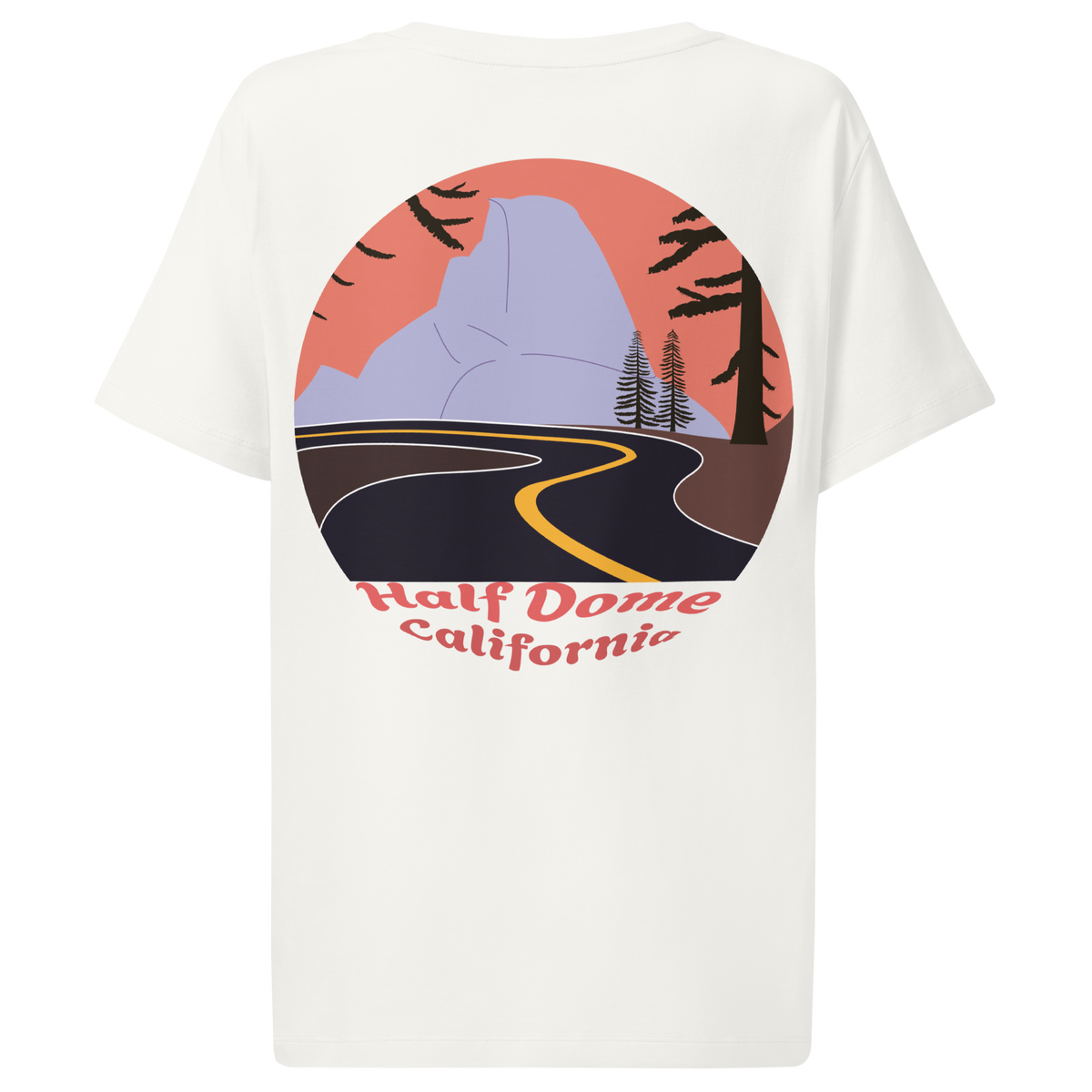 Half Dome women's t-shirt in Off White – back print design