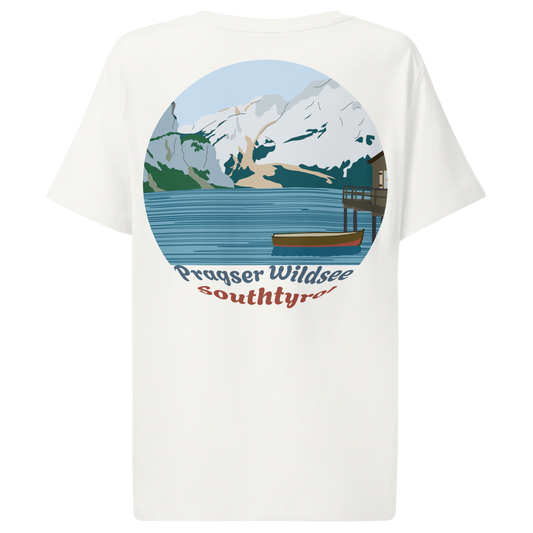 Lago di Braies women's t-shirt in Off White – back print design