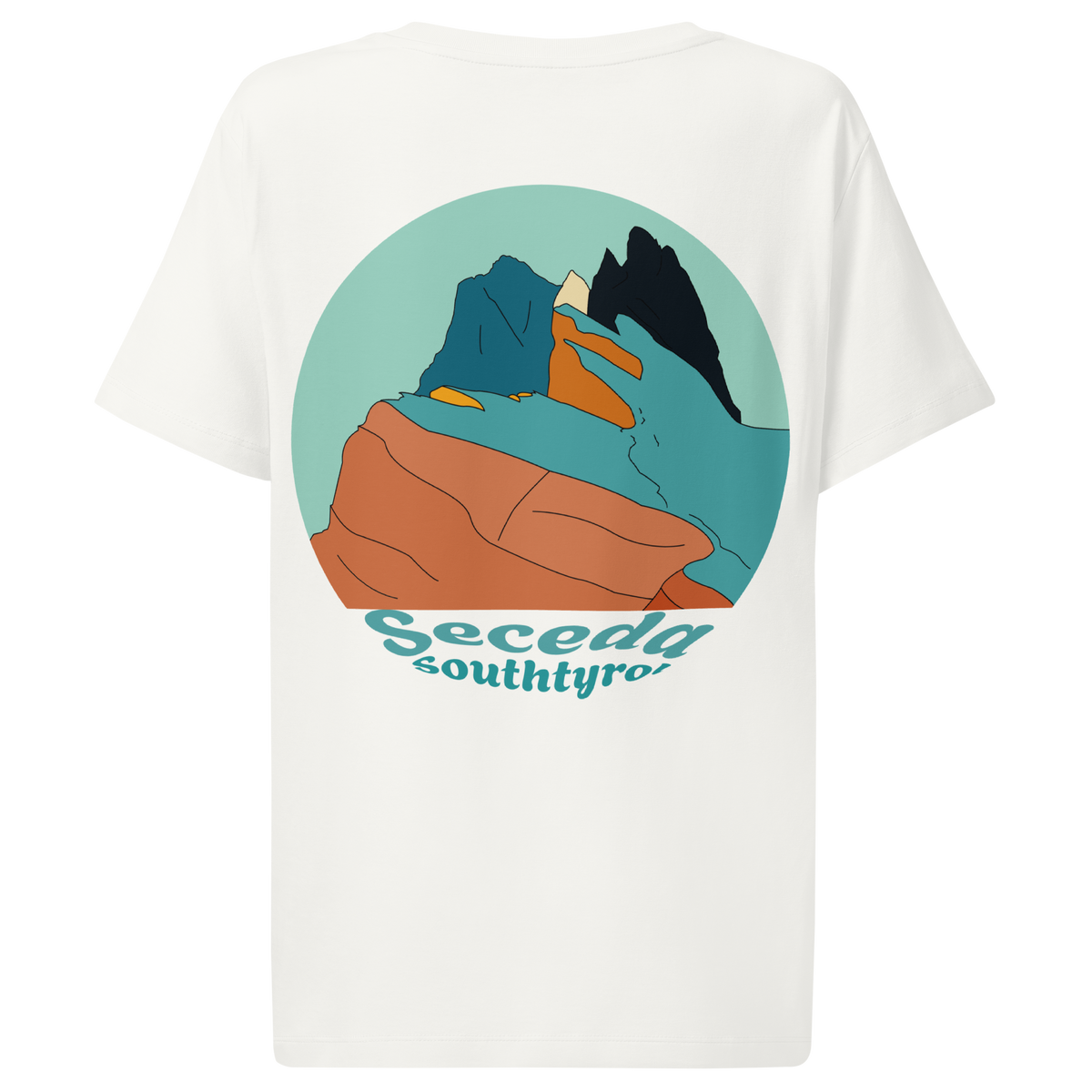 Seceda Retro women's t-shirt in Off White – back print design