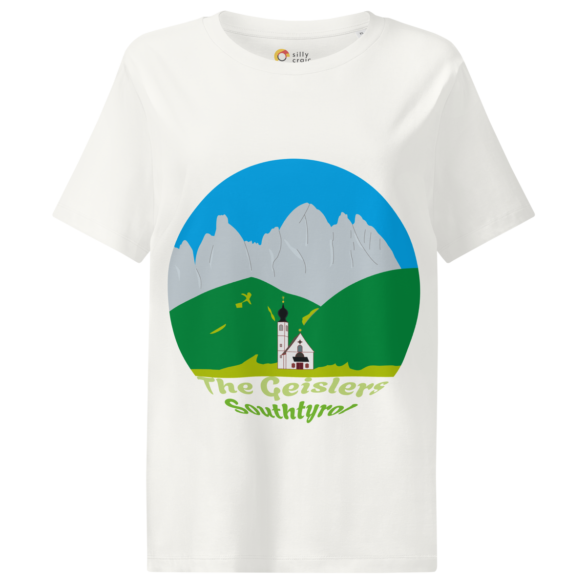 The Geislers women's t-shirt in Off White – front print design