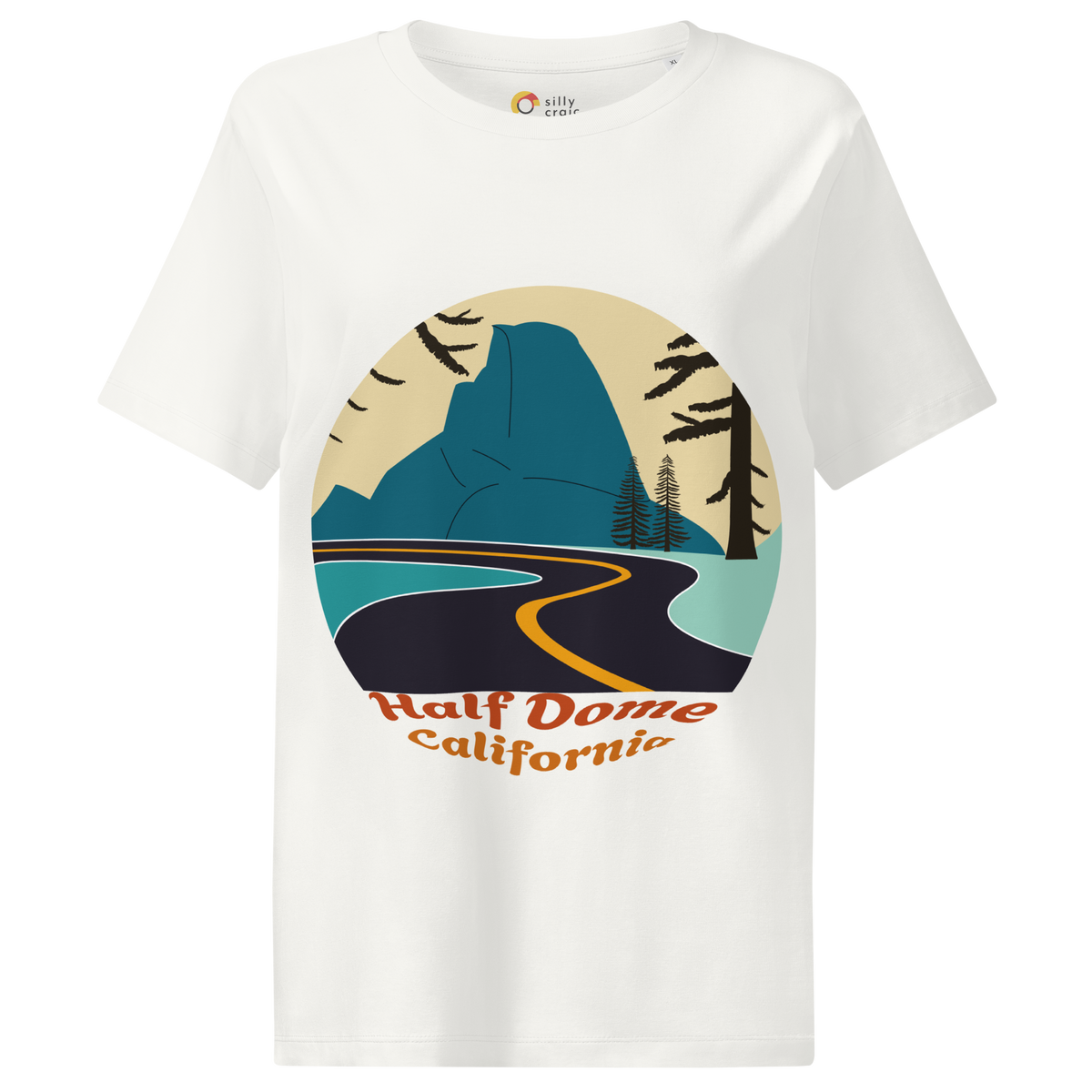 Half Dome women's t-shirt in Off White – front print design