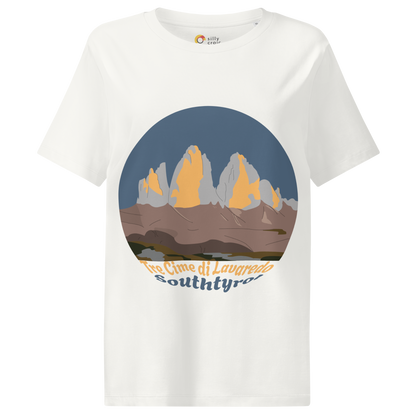 Tre Cime di Lavaredo women's t-shirt in Off White – front print design