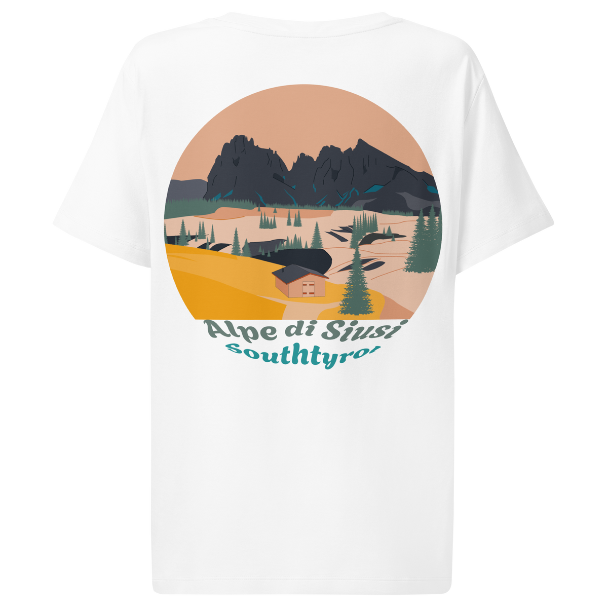 Alpe di Siusi women's t-shirt in White – back print design
