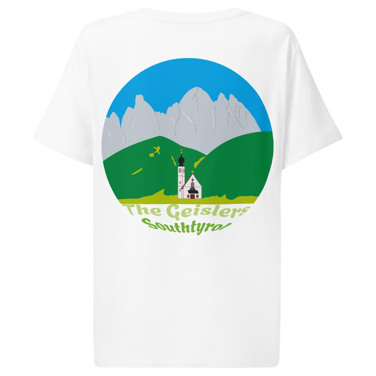 The Geislers women's t-shirt in White – back print design
