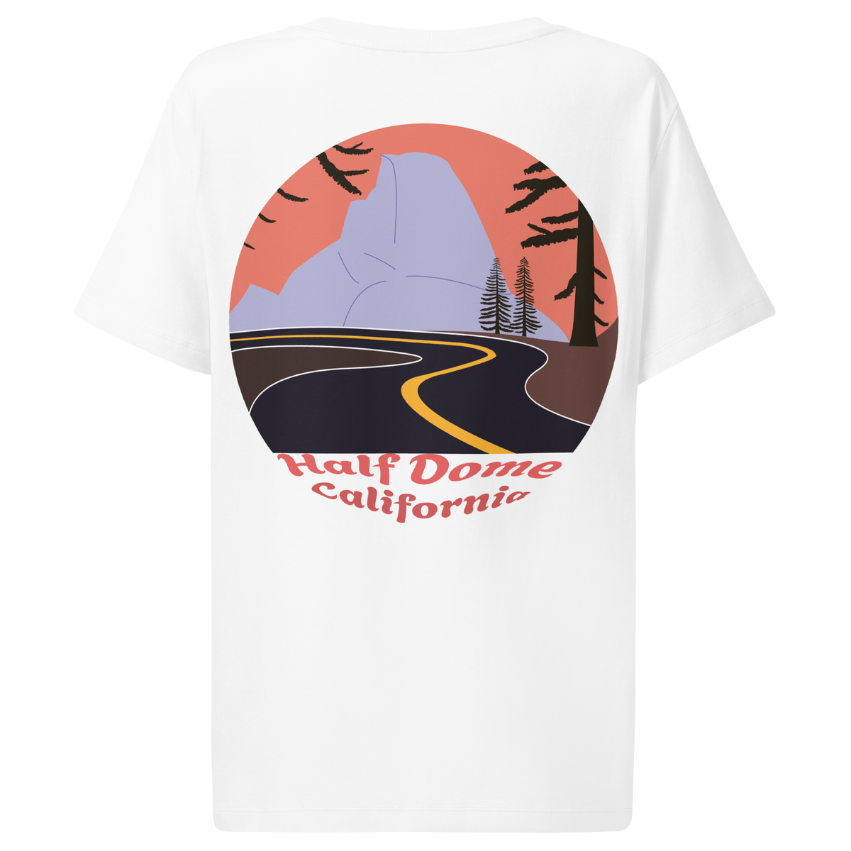 Half Dome women's t-shirt in White – back print design