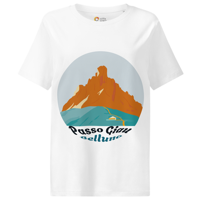 Passo Giau women's t-shirt in White – front print design